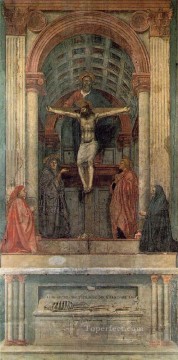 Trinidad Cristiana Quattrocento Renacimiento Masaccio Pinturas al óleo